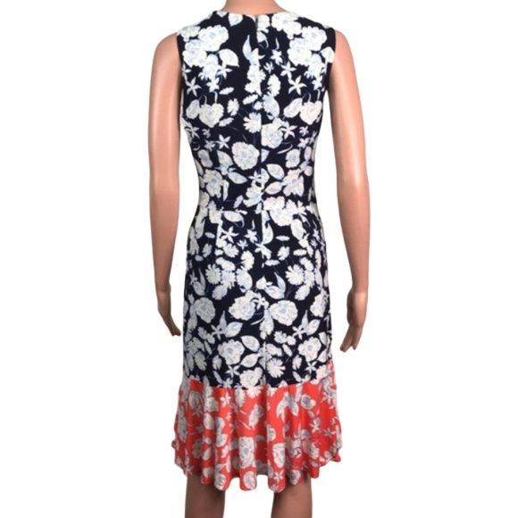 Eliza J Women's Black Orange Floral Dress Sleeveless Size 2 NWT - Picture 8 of 8